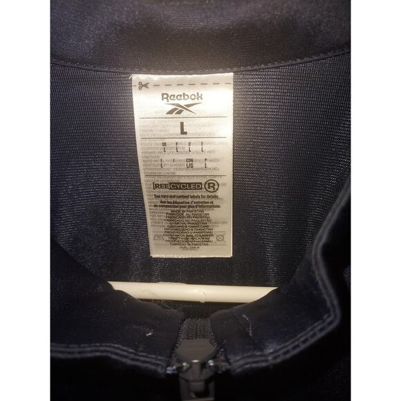 Reebok Men's Track Jacket Large Retro 80s & 90s Vector Tricot Athletic Navy Red - Picture 8 of 9